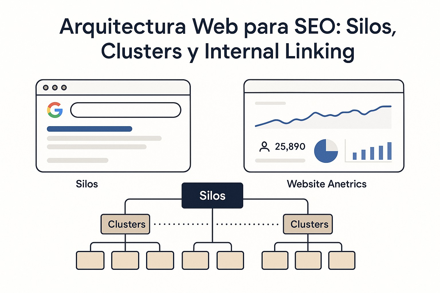 Ilustración sobre arquitectura web seo