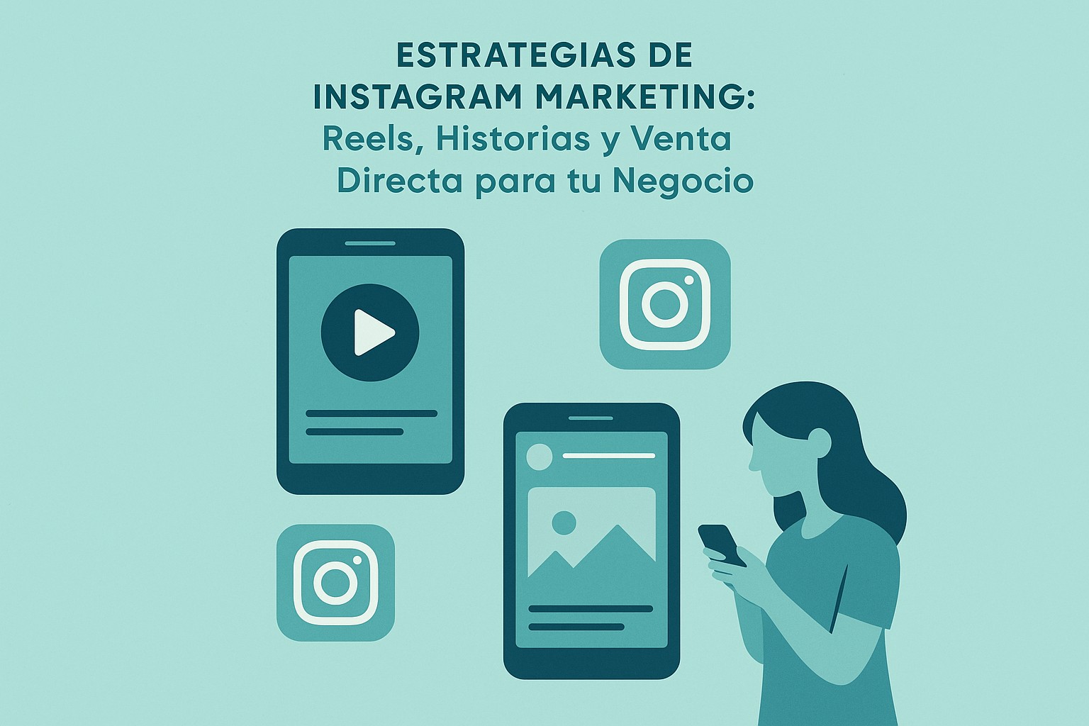 Infografía: conceptos clave de Estrategias de Instagram Marketing: Reels, Historias y Venta Directa para tu Negocio