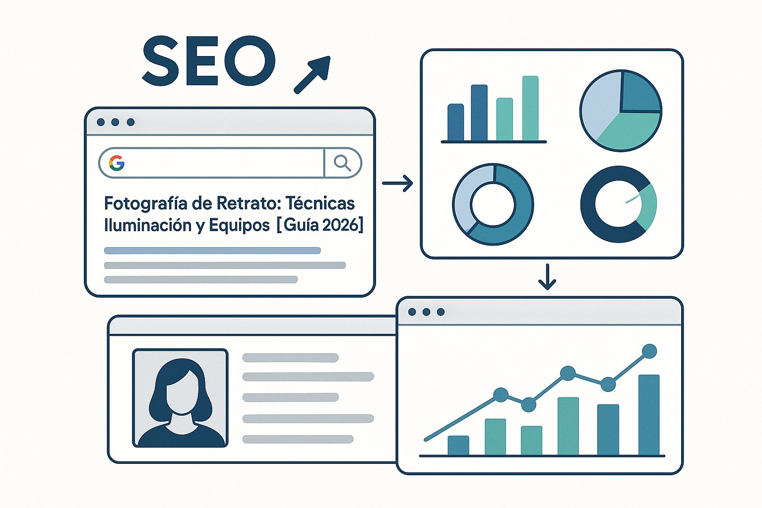 Diagrama sobre fotografia de retrato guia