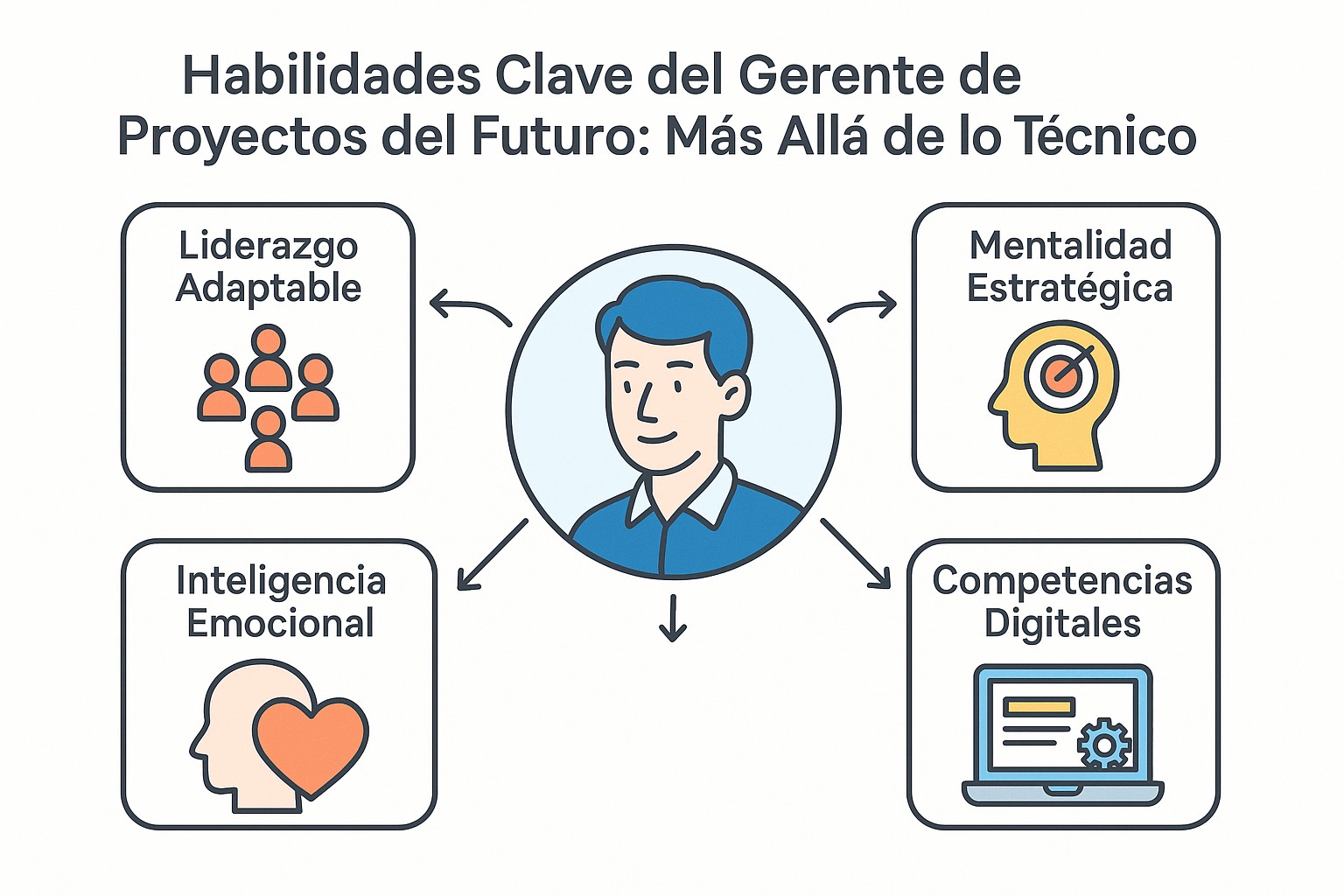Gerente de proyectos interactuando empáticamente con su equipo diverso en una reunión virtual.