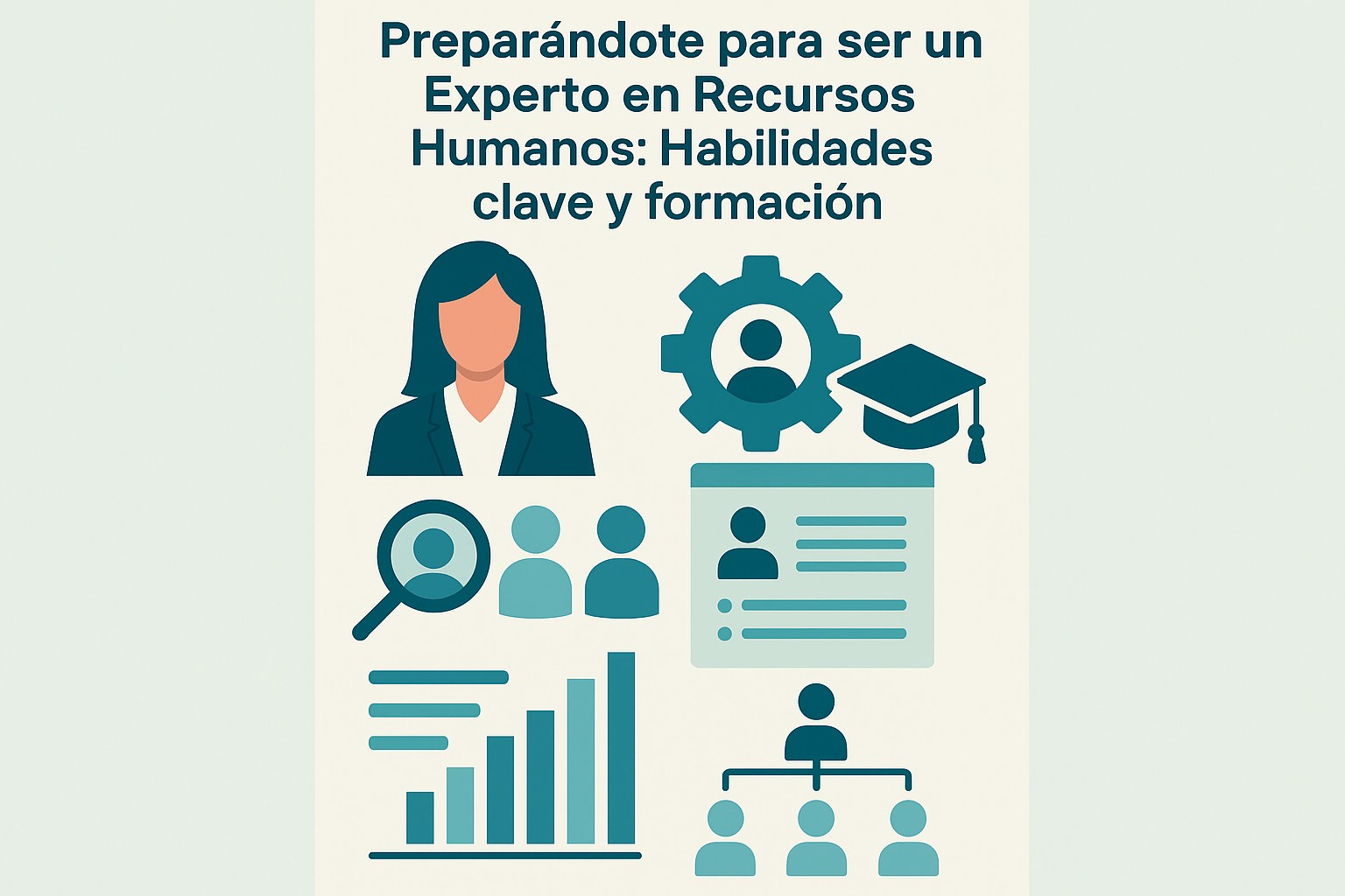 Infografía: guía visual con conceptos y datos clave sobre preparándote para ser un experto en recursos humanos: habilidades clave y formación