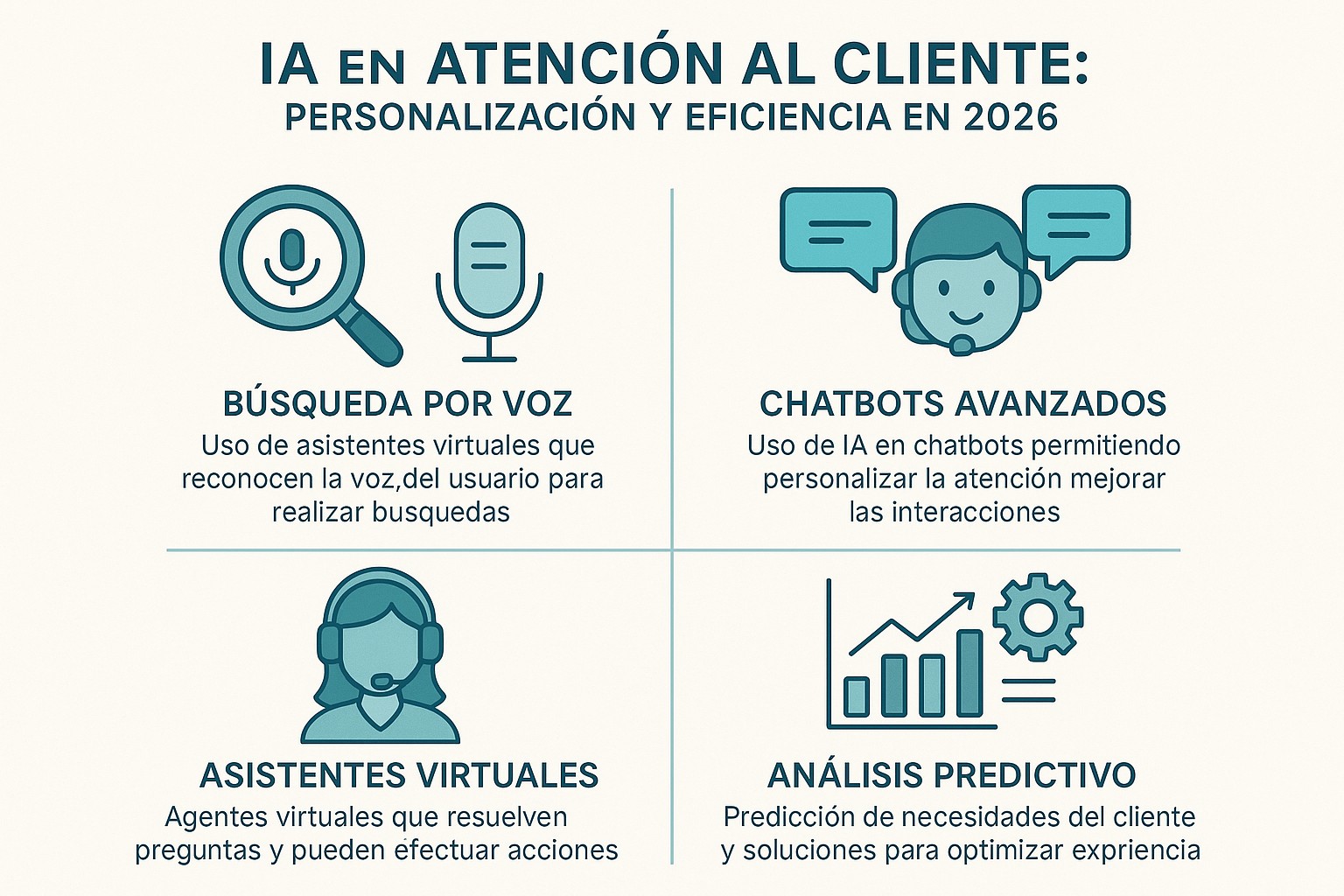 Infografia: IA en Atención al Cliente: Personalización y Eficiencia en 2026
