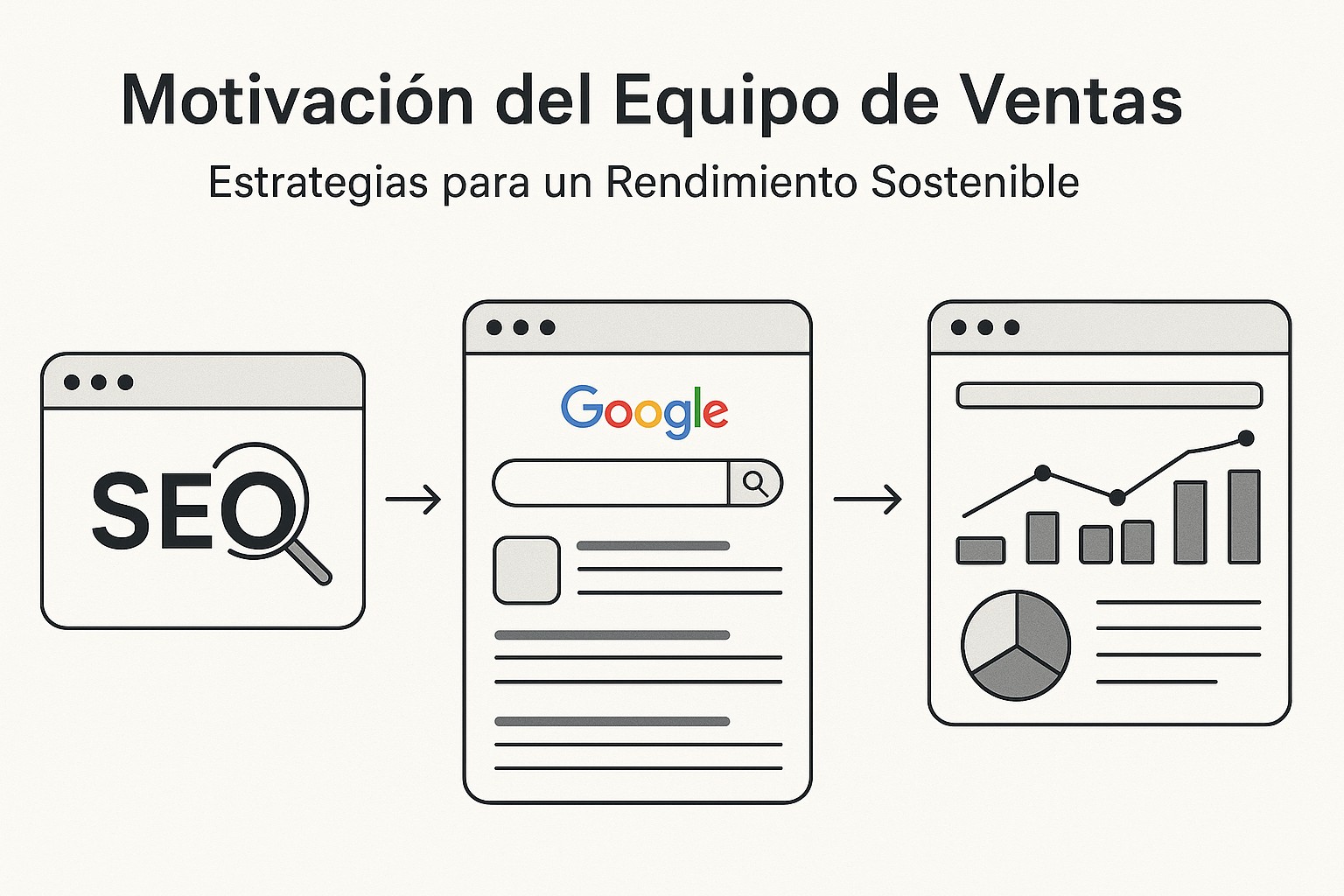 Ilustración sobre motivacion equipo ventas