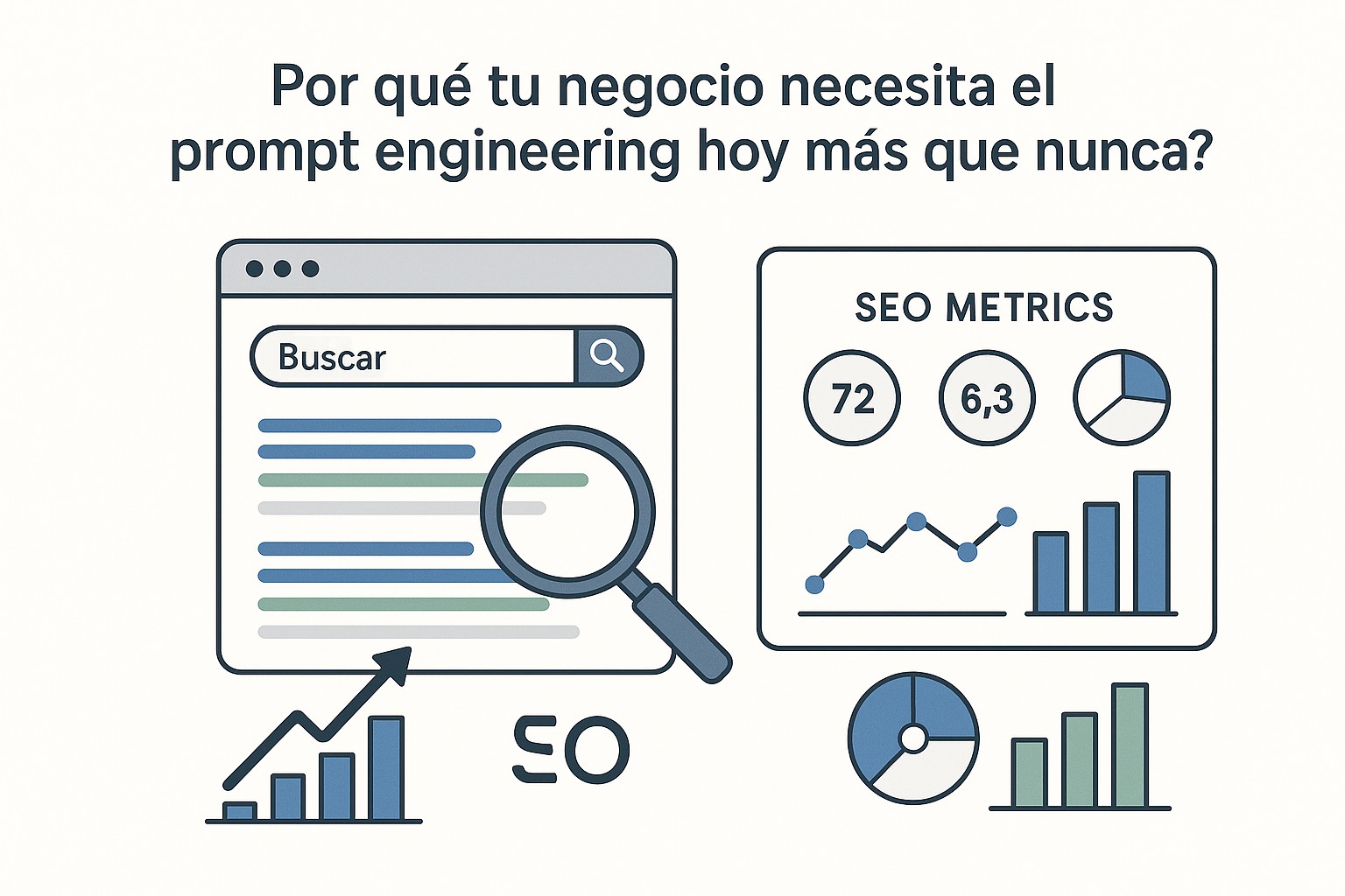Persona diseñando prompts para un modelo de IA en una interfaz gráfica, con gráficos de nodos de conocimiento al fondo.