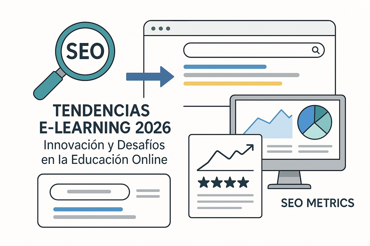Ilustración sobre tendencias elearning 2026 innovacion educativa