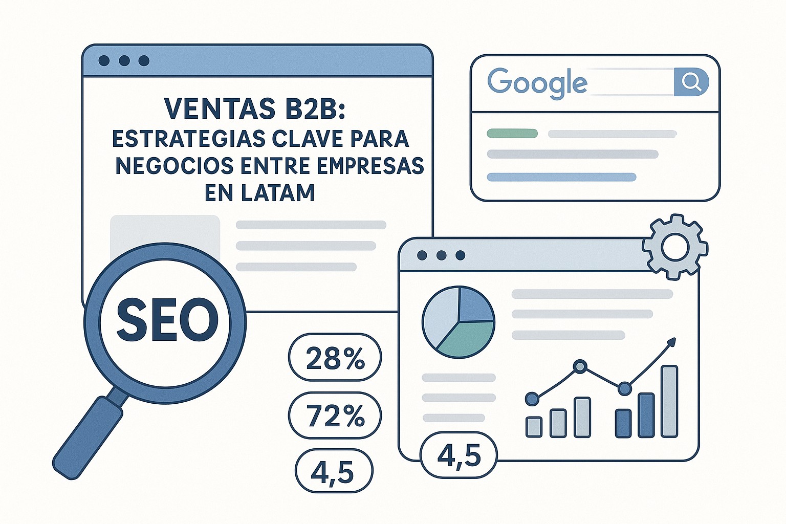 Ilustración sobre ventas b2b estrategias exitosas